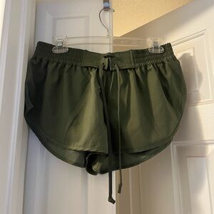 Olive Green Athletic Shorts